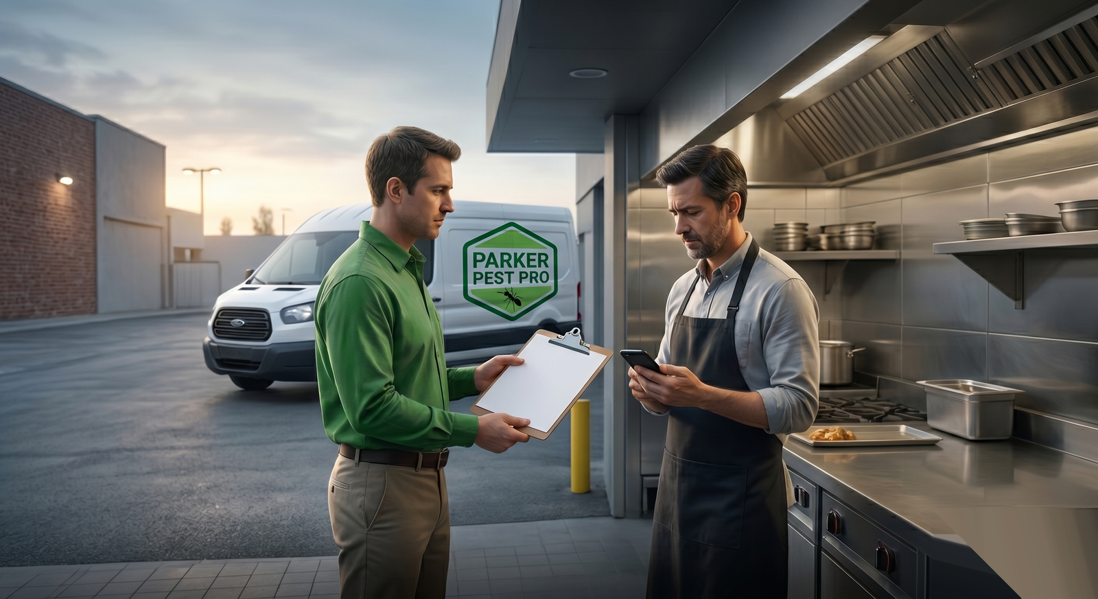 Parker Pest Pro commercial pest control service in Northern California restaurant