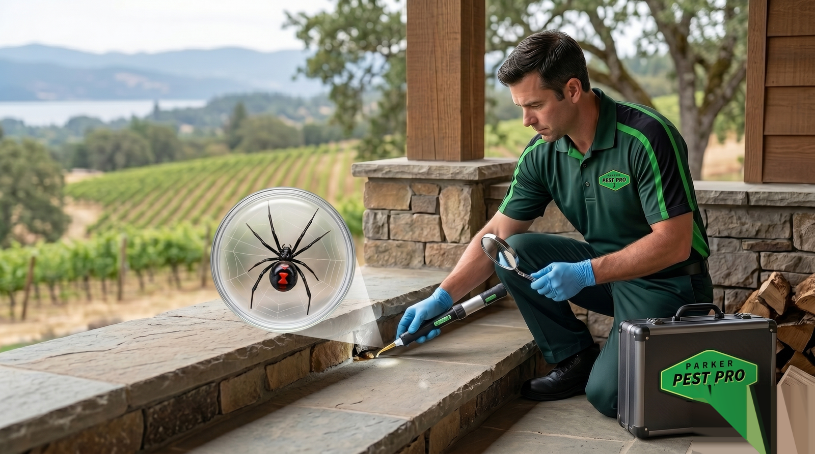 Spider control and black widow removal in Northern California — Parker Pest Pro