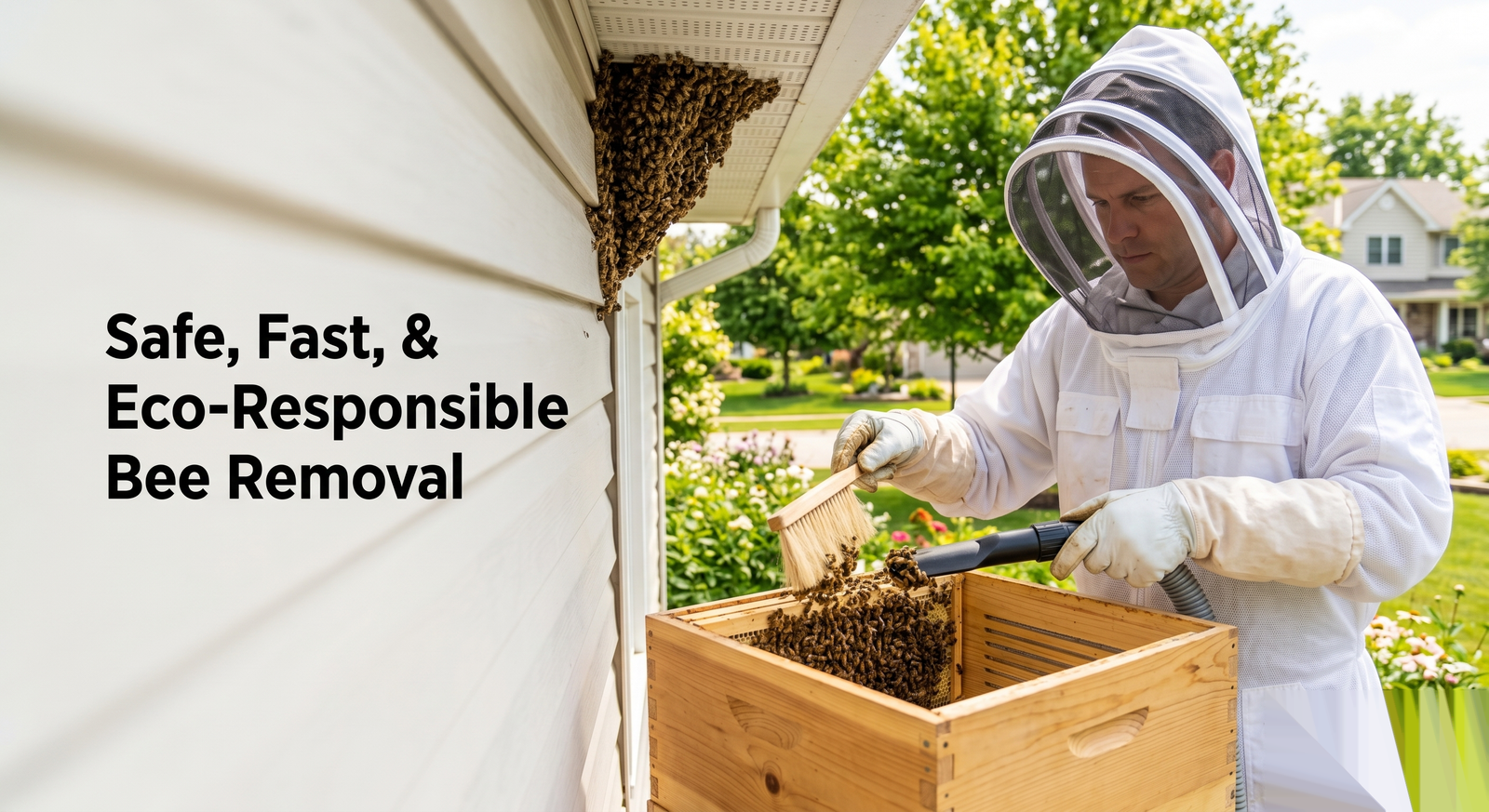 Live honey bee relocation — Parker Pest Pro Northern California bee rescue